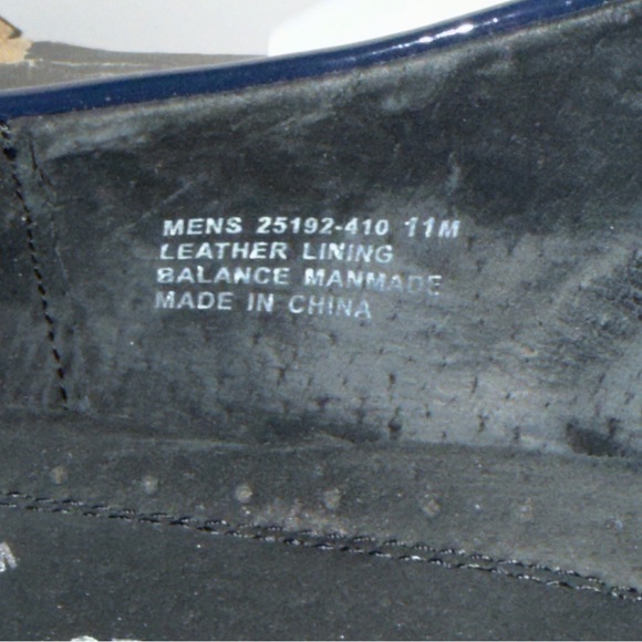 STACY ADAMS VALE BROQUE SLIP ON DRESS SHOE NAVY/MARINE 11 M Wore Once 4 Wedding